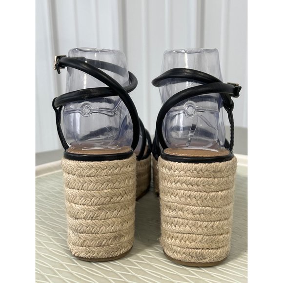 Asos Design Tulip Tubular Platform Sandals Womens 6 Open Toe Strappy Wide Fit - Picture 4 of 10